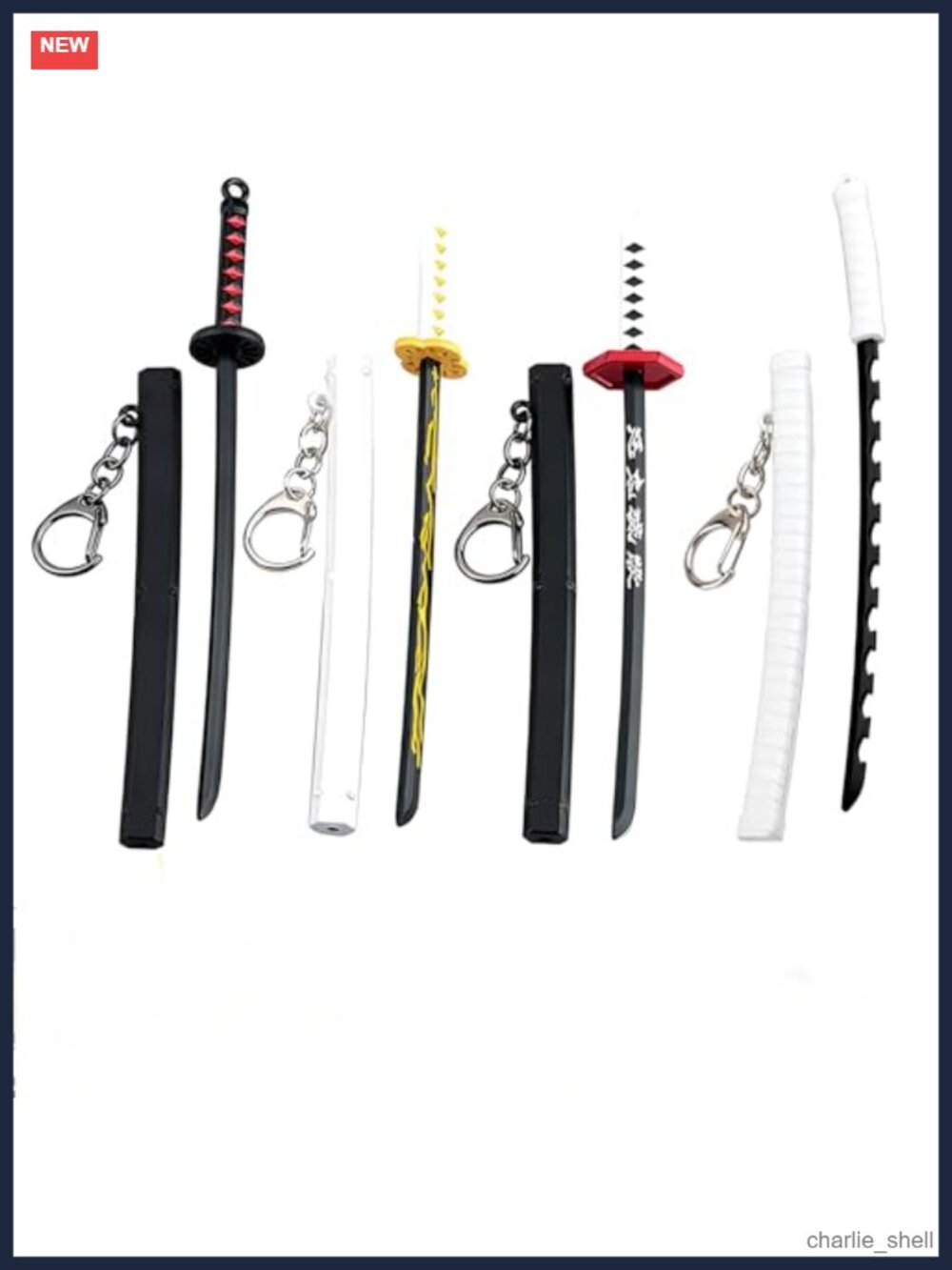 Mini Toy Katana Keychain Zinc Alloy Model Sword Pull Out Anime Collectible